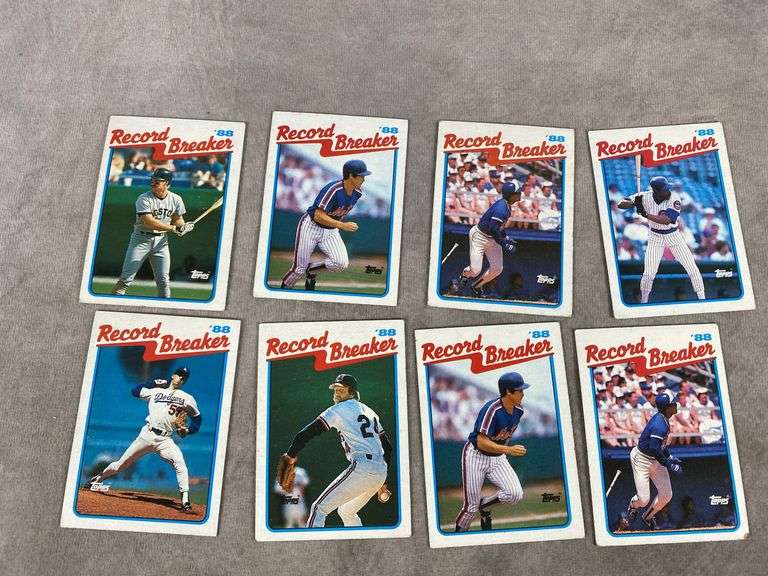 (8) 1988 Topps Record Breaker Baseball Cards