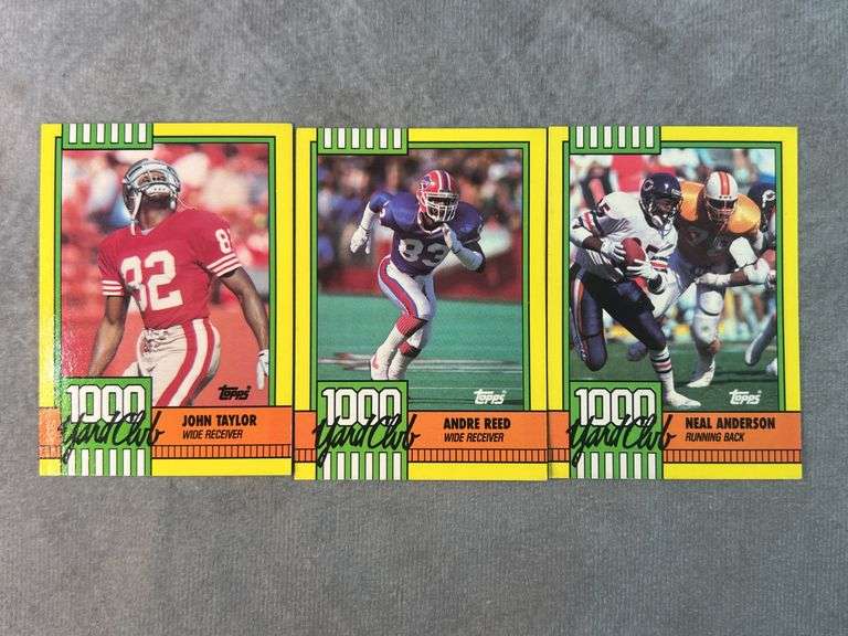 Topps 1000 Yard Club Football Cards