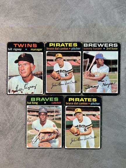 1970 Topps (Bill Rigney, Bruce Dal Canton, Tommy Harper, Hal King)
