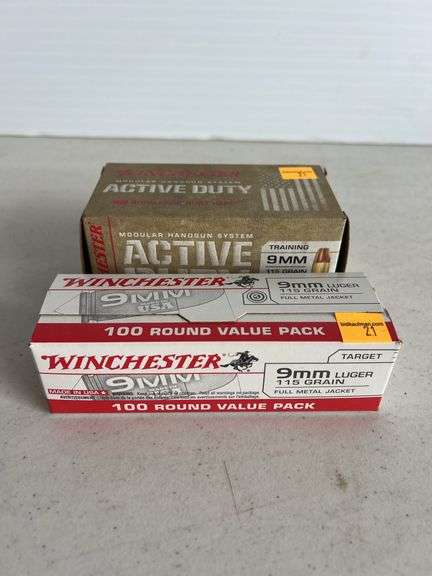 (2) Winchester 9mm 115 Grain