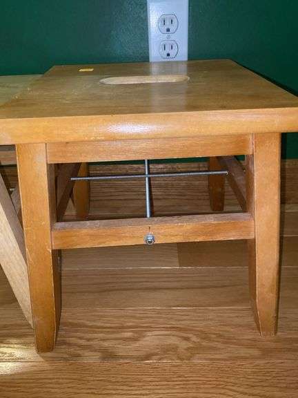 (2) Wooden Stools