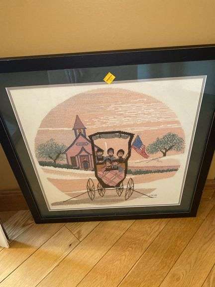 Framed Cross Stitch Artwork