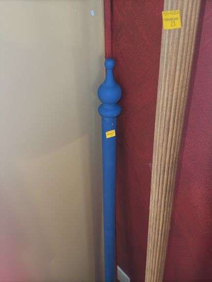 Beach Umbrella and (2) Wooden Curtain Rods
