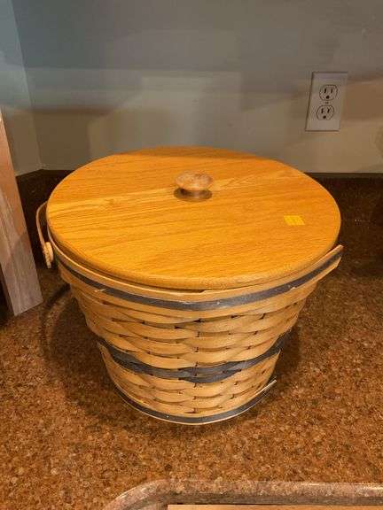 Longaberger Round Sewing Basket