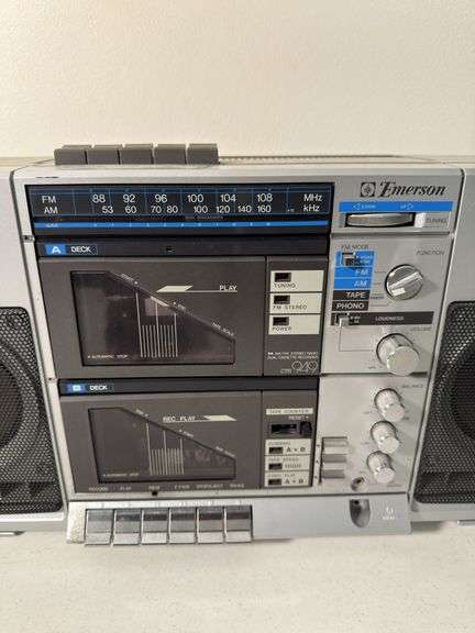 EMERSON CTR-949 DOUBLE CASSETTE DECK STEREO