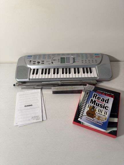 CASIO SA-75 KEYBORAD WITH MANUAL, TELESCOPIC MUSIC STAND, LEARN TO PLAY THE PIANO AND KEYBOARD, HOW