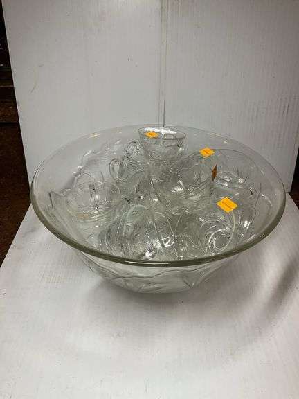 Glass Punch Bowl Set