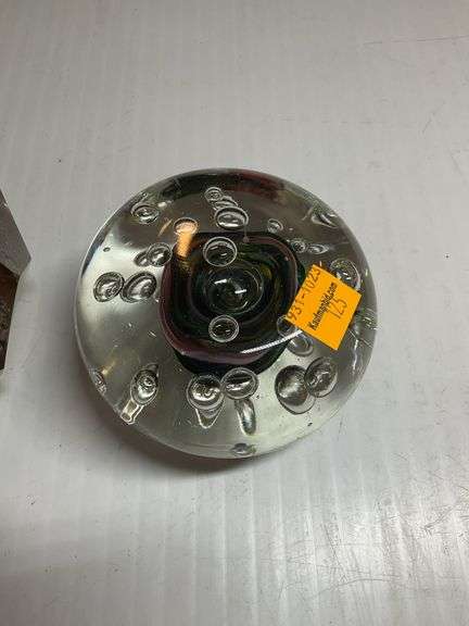 2 Glass Decor Paper Weights