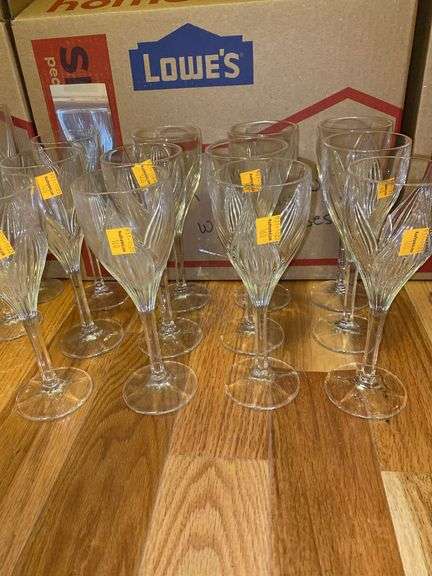 (12) Gorham Glass Wine Goblets