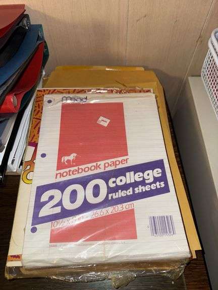 OFFICE SUPPLIES: BINDERS, MANILA FOLDERS, LOOSE LEAF PAPER