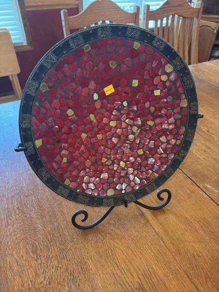 Vintage Handmade Mosaic Plate