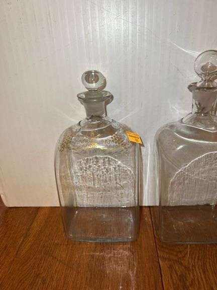 (3) Glass Decanters