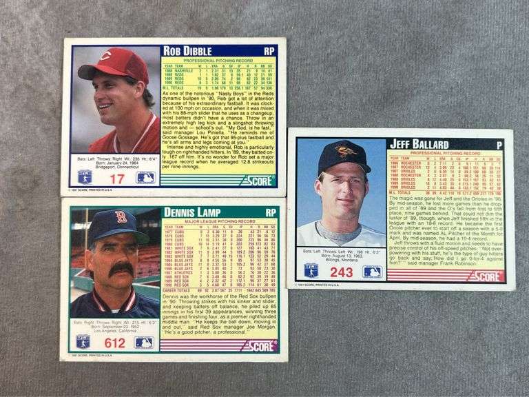 1991 SCORE Baseball Cards