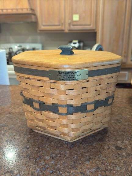 Longaberger Christmas Collection 1997 Edition Snowflake Basket