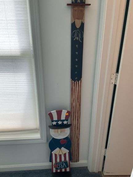 2 Primitive Uncle Sam Decor.