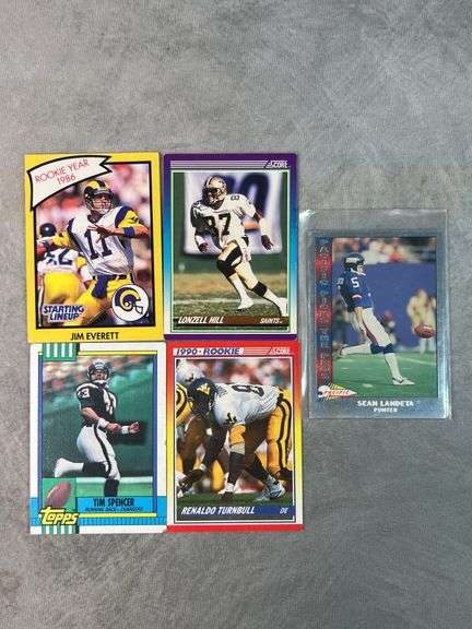 Sean Landeta, Lonzell Hill, Renaldo Turnbull, Jim Everett, Tim Spencer Cards