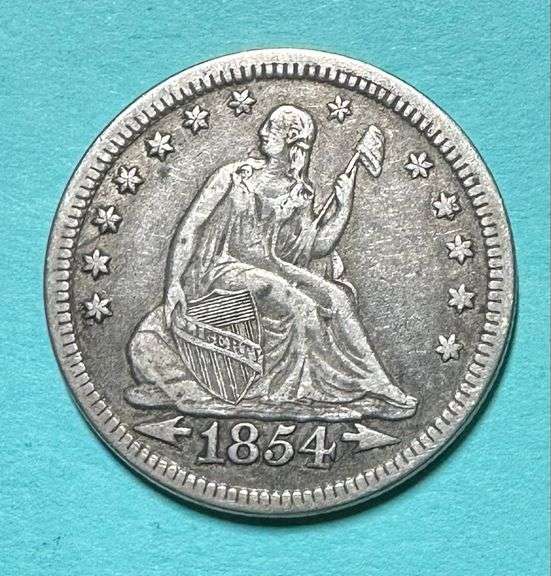 1854 Seated Liberty Silver Quarter