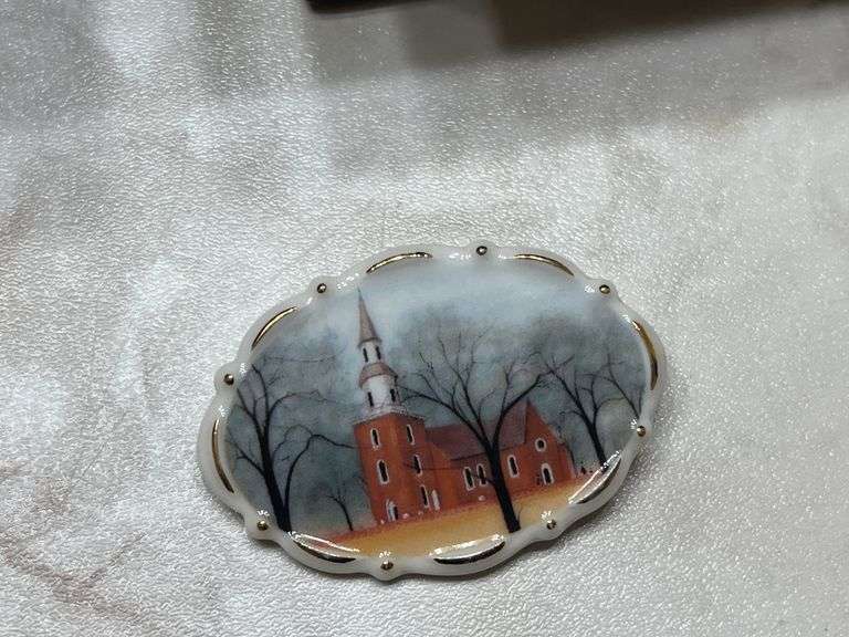 P. Buckley Moss Christmas Geese Pins