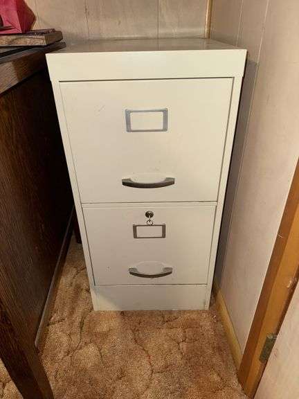 2-DRAWER METAL FILE CABINET WITH KEY