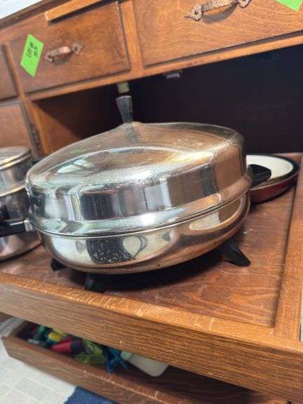 FARBERWARE PAN, DOUBLE BOILER, ELECTRIC FRYING PAN