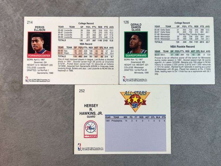 1991 NBA Hoops Basketball Cards