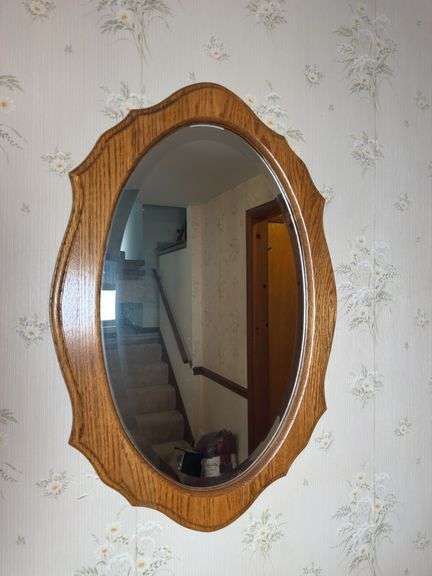 OAK FRAMED MIRROR