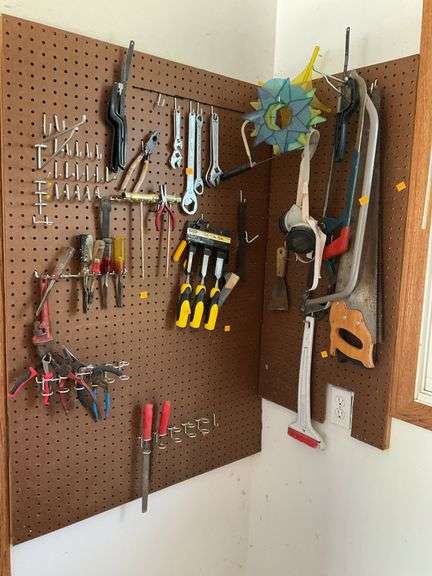 Tools, Contents on Pegboard