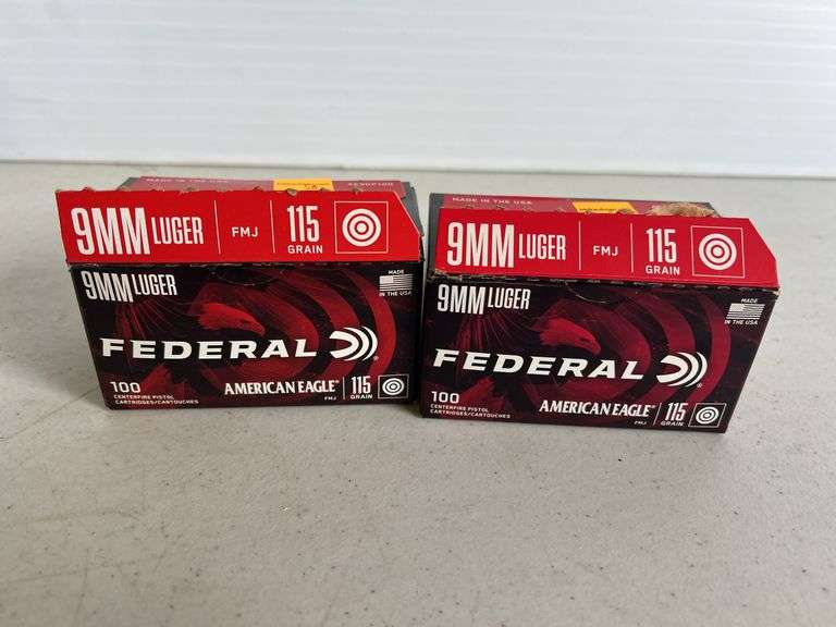 (2) Federal 9mm 115 Grain
