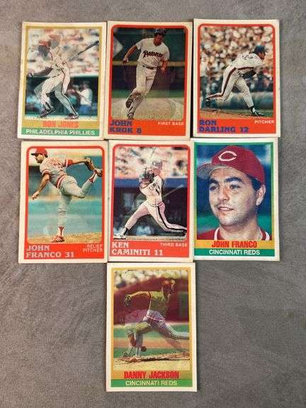 1987 Sportflics Holographic Cards ( John Franco, Danny Jackson, Ken Caminiti, Ron Darling, John Krue
