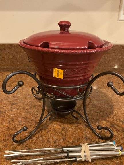 Home and Garden Party Stoneware Fondu Pot