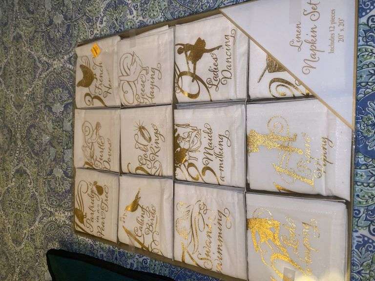 12 Days of Christmas Napkin Set and Christmas Decor Set