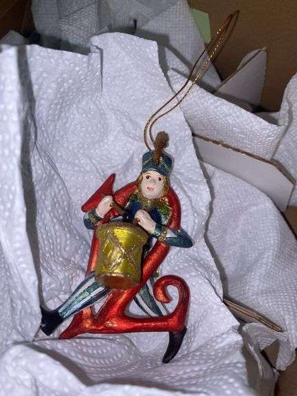 Glass and Resin 12 Days of Christmas Ornament Sets