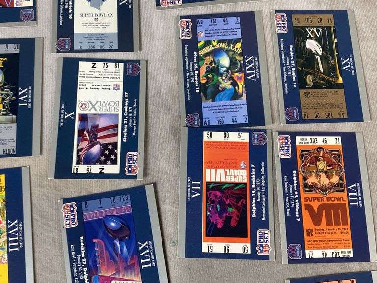 1990 NFL Pro Set Super Bowl Cards