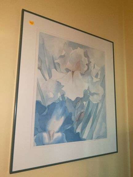 Framed Water Color Floral Artwork