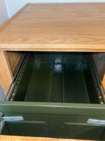 The Globe-Wernicke Co. Oak Stackable Filing Cabinet Tower (4pcs)