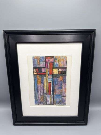 MINI VINTAGE WICKER CHAIR AND WATER COLOR WALL ART BY AMY C. BROWN
