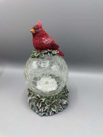 VARIETY OF CARDINAL DISHES, SNOWGLOBES, PITCHER, BOWL