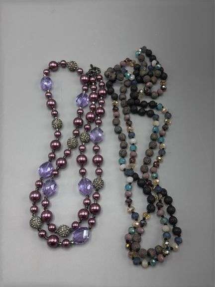 VARIETY OF BEADED NECKLACES EARRINGS AND BRACELETS