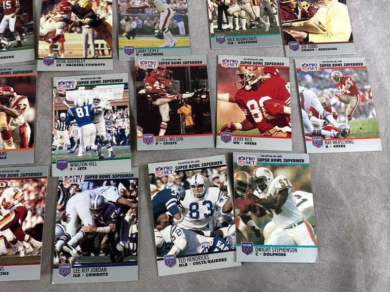 1990 NFL Pro Set Super Bowl Supermen Football Cards