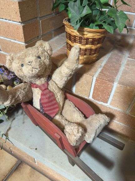 DECOR, BASKET, WREATH, TEDDY BEAR