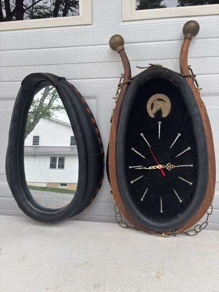 Horse Hames , Mirror & Clock , Clock has new hand insert