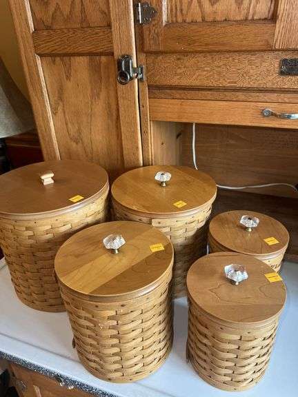 5 Piece Longaberger Canister Set