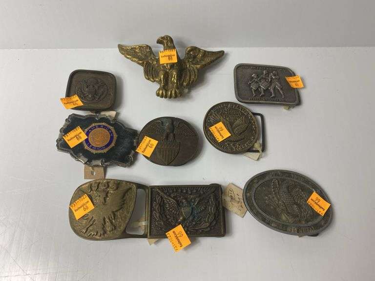 Assortment of Americana Belt Buckles