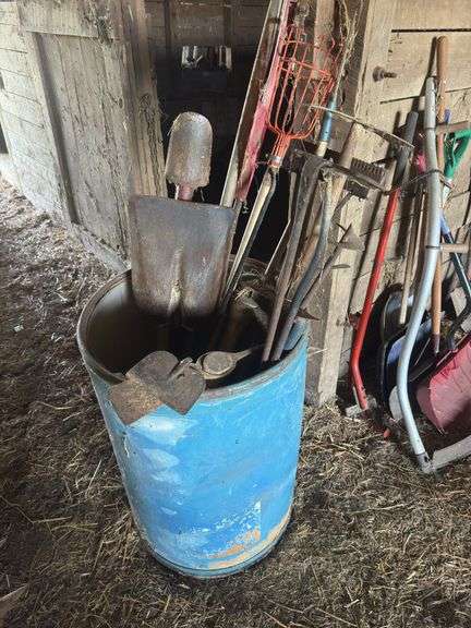 Barrel with Hand Tools