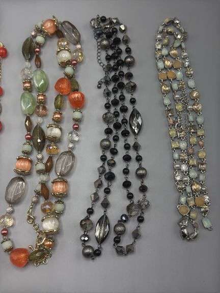 VARIETY OF BEADED NECKLACES