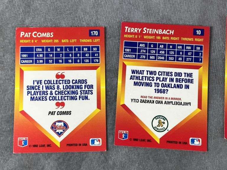 1992 Donruss Triple Play Baseball Cards