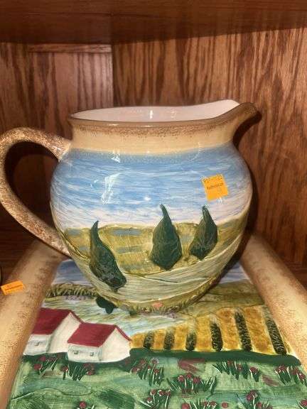 Bella Casa by Ganz Platter, Pitcher, and Shakers