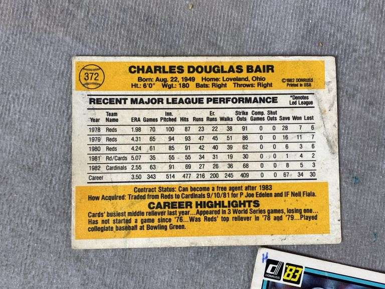Baseball Cards, Mostly Early 80s