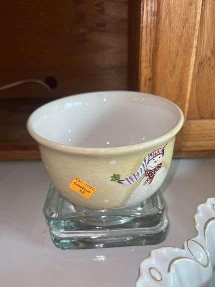 Assorted Glassware and Wooden Bowl