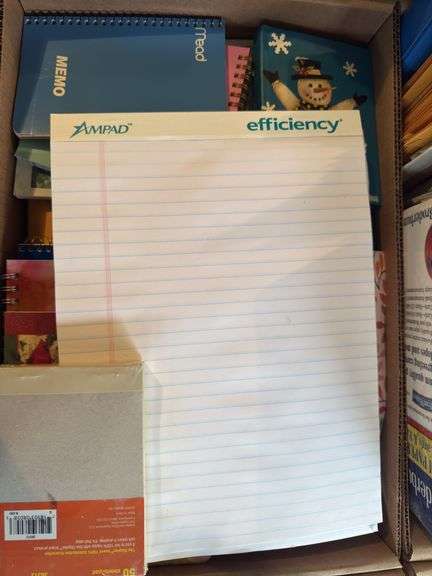 OFFICE SUPPLIES INCLUDING NOTEPADS, STAPLER, TAPE, HOLE PUNCHER, LABELER, SHARPENER, CALCULATOR, ENV